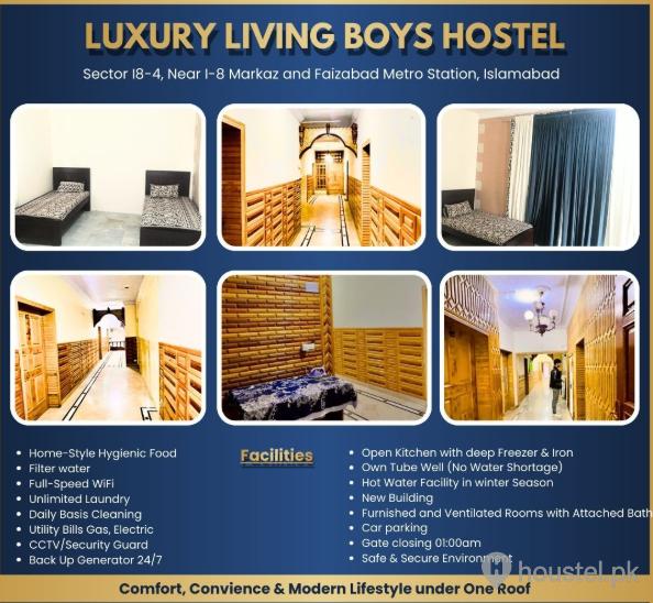 Luxury Living Boys Hostel Boys Hostel in Islamabad with Mess, WiFi from PKR 22,000