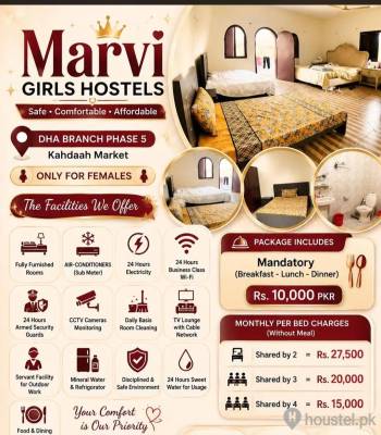 Marvi Girls Hostel Girls Hostel in Karachi with Mess, WiFi from PKR 15,500