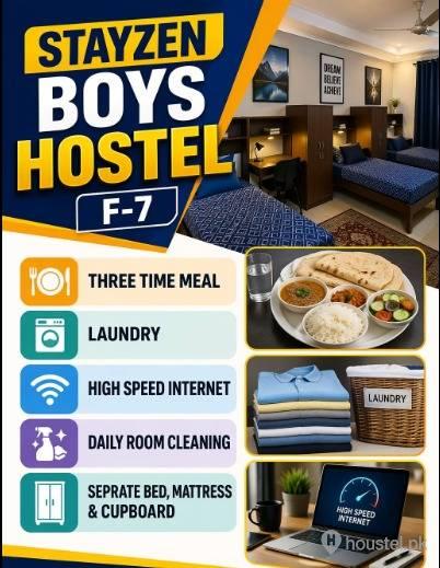 Stayzen Boys Hostel Boys Hostel in F-7/4, Islamabad with Mess, WiFi - Main Photo
