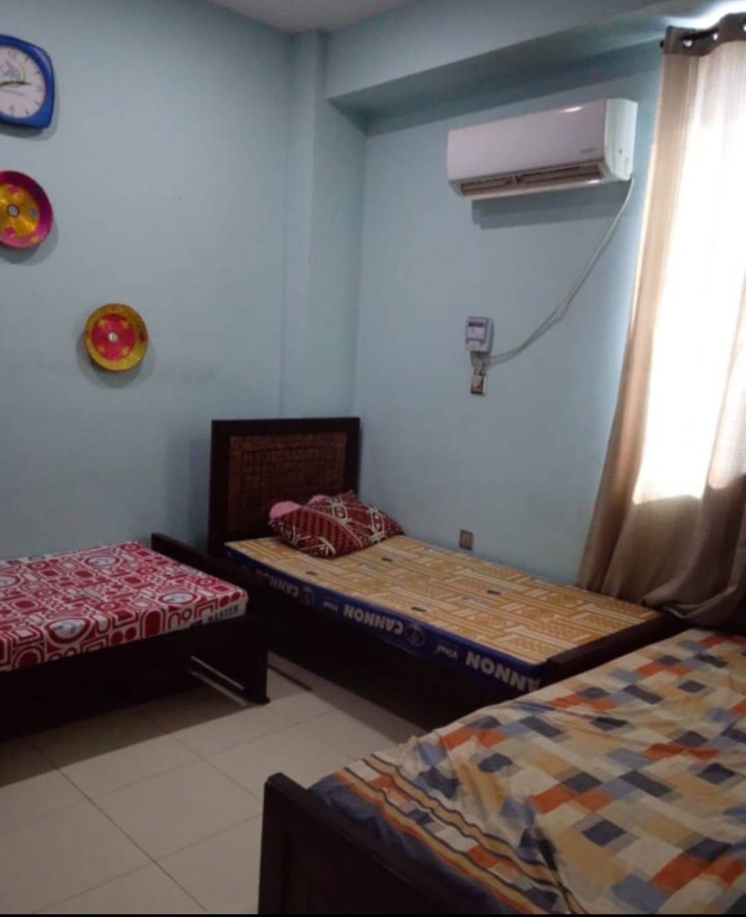 F2-R#13 at Executive Girls Hostel — 3 Seater, Girls hostel with AC, Bath, Furnished, Beds/Mattresses, Cupboards, Bahawalpur, Pakistan