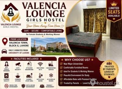 Valencia Lounge Girls Hostel Girls Hostel in Lahore with Mess, WiFi from PKR 10,000