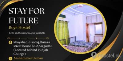 Stay For Future Boys Hostel – Sargodha Boys Hostel in Sargodha with WiFi from PKR 10,000