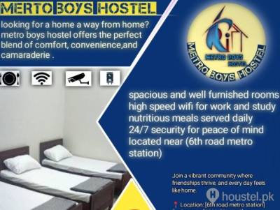 Metro Boys Hostel Boys Hostel in Rawalpindi with Mess, WiFi from PKR 12,000