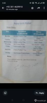 Rafay girls hostal Girls Hostel in Garden Town, Lahore with Mess from PKR 16,000
