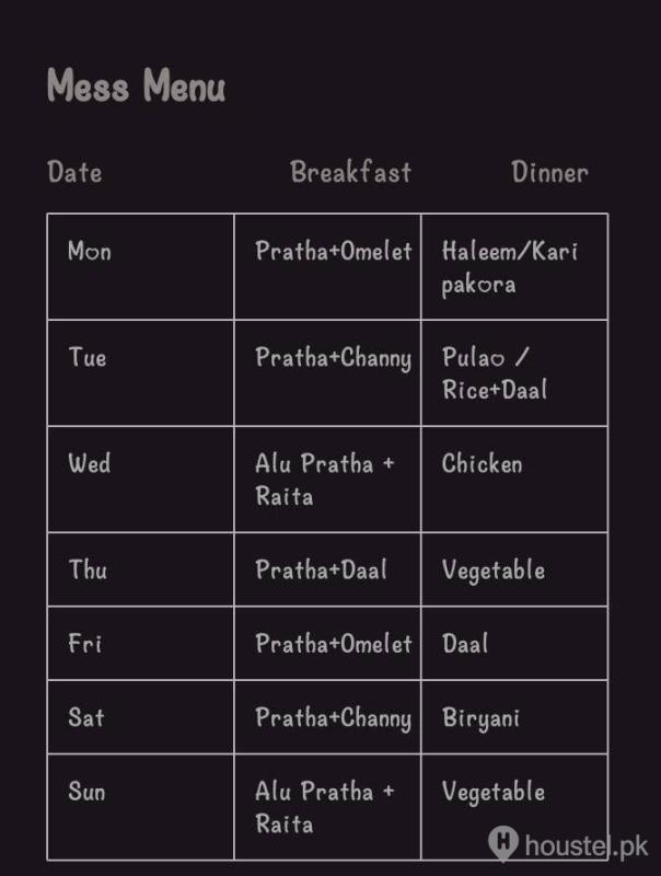 Mehru's Girls Hostel Girls Hostel in Wapda Town, Lahore with Mess - Photo 12