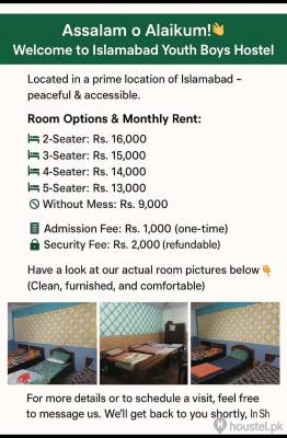 Islamabad Youth Hostel Boys Hostel in Satellite Town, Rawalpindi with Mess - Photo 3