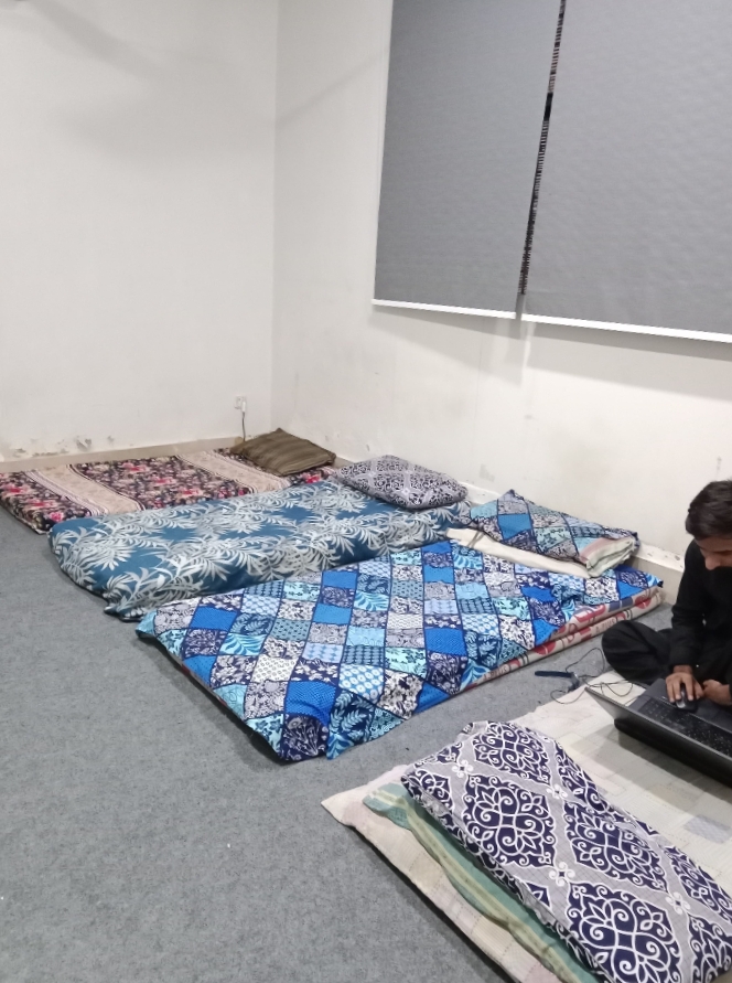 Room 1 at Executive Hostel For Boys Sargodha — 6 Seater, Boys hostel with AC, Geyser, Furnished, Beds/Mattresses, Cupboards, Sargodha, Pakistan