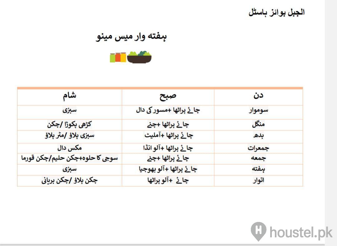 Al jabal boys hostel Boys Hostel in Johar Town, Lahore with Mess - Photo 11