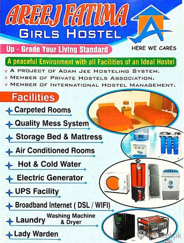 Areej Fatima Girls Hostel Girls Hostel in Faisalabad with Mess, WiFi from PKR 10,000
