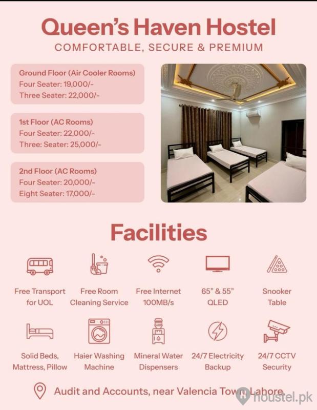 Queen's haven Hostel Girls Hostel in Audit & Accounts Housing Society, Lahore with Mess, WiFi - Photo 9