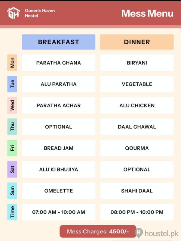 Queen's haven Hostel Girls Hostel in Audit & Accounts Housing Society, Lahore with Mess, WiFi - Photo 12